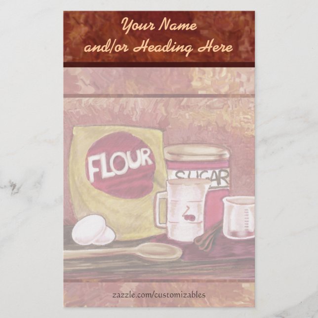 Papelería Efectos de escritorio pasados de moda del cocinero (Anverso)