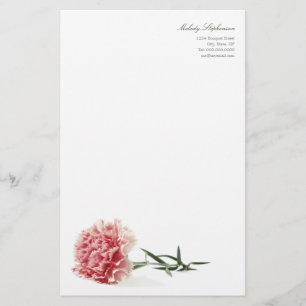 Papelería Efectos de escritorio personales del clavel rosado
