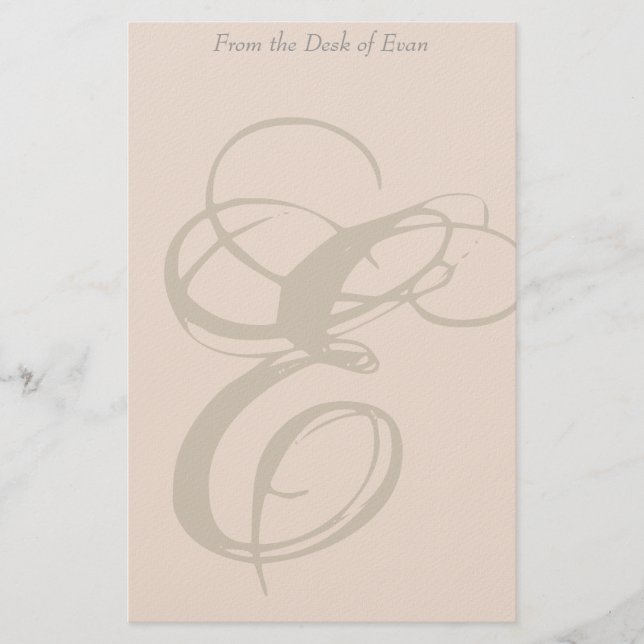 Papelería Efectos de escritorio personalizados del monograma (Anverso)