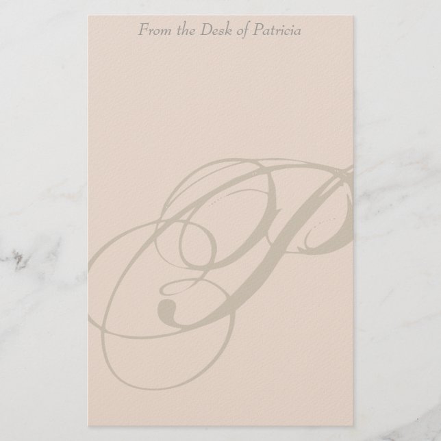 Papelería Efectos de escritorio personalizados del monograma (Anverso)