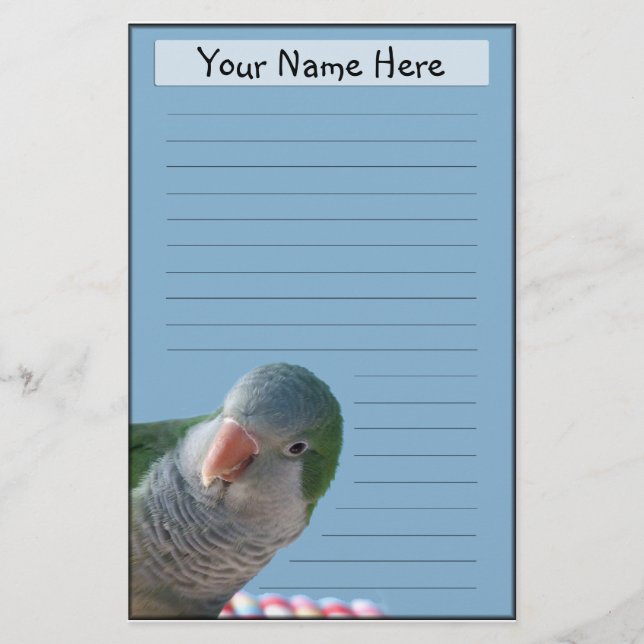 Papelería Efectos de escritorio personalizados del Parakeet (Anverso)