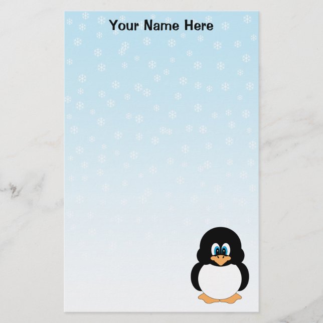 Papelería Efectos de escritorio personalizados del pingüino (Anverso)