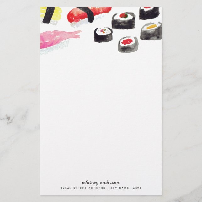 Papelería Efectos de escritorio personalizados del sushi del (Anverso)