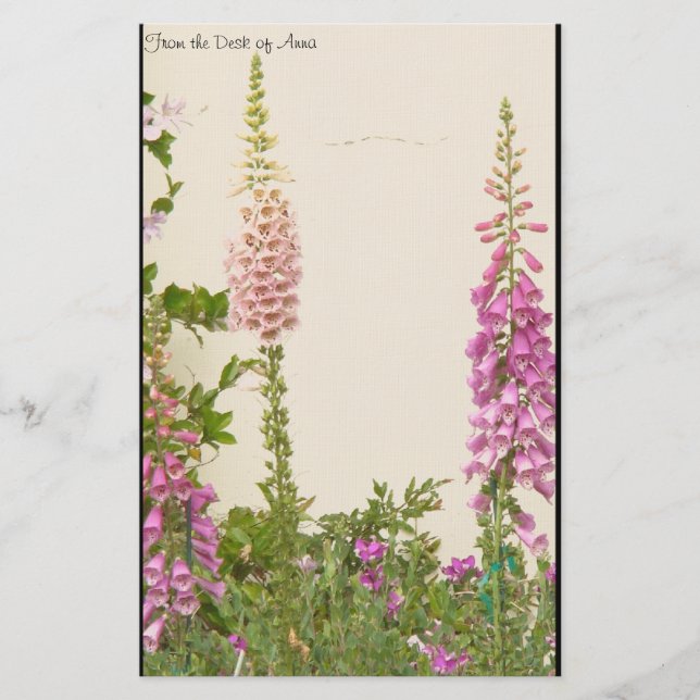 Papelería Efectos de escritorio personalizados flor del (Anverso)