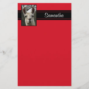 Papelería Efectos de escritorio personalizados llama linda