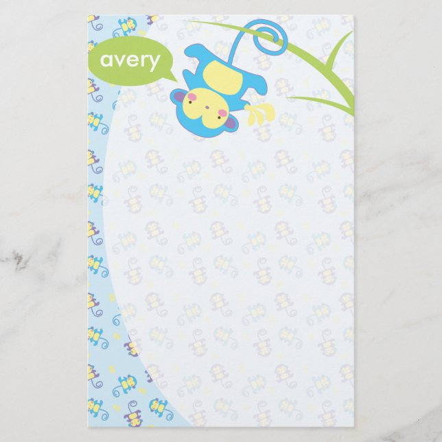 Papelería Efectos de escritorio personalizados mono de Lil (Anverso)