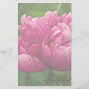 Papelería Efectos de escritorio personalizados Peony rosado