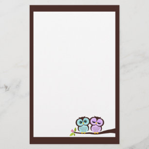 Papelería Efectos de escritorio preciosos de los búhos