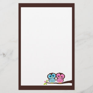 Papelería Efectos de escritorio preciosos de los búhos