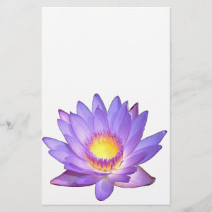 Papelería Efectos de escritorio púrpuras de la flor de Lotu