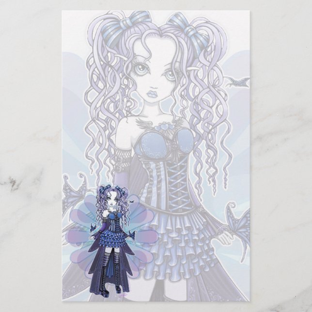 Papelería Efectos de escritorio púrpuras de la hada de la (Anverso)