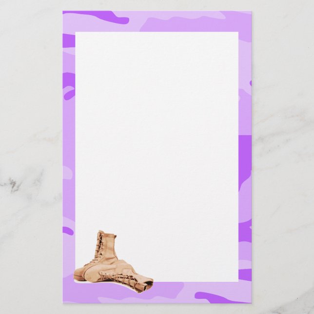 Papelería Efectos de escritorio púrpuras de las botas de (Anverso)