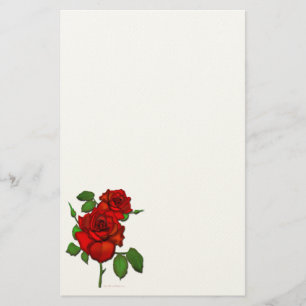 Papelería Efectos de escritorio rojos color de rosa