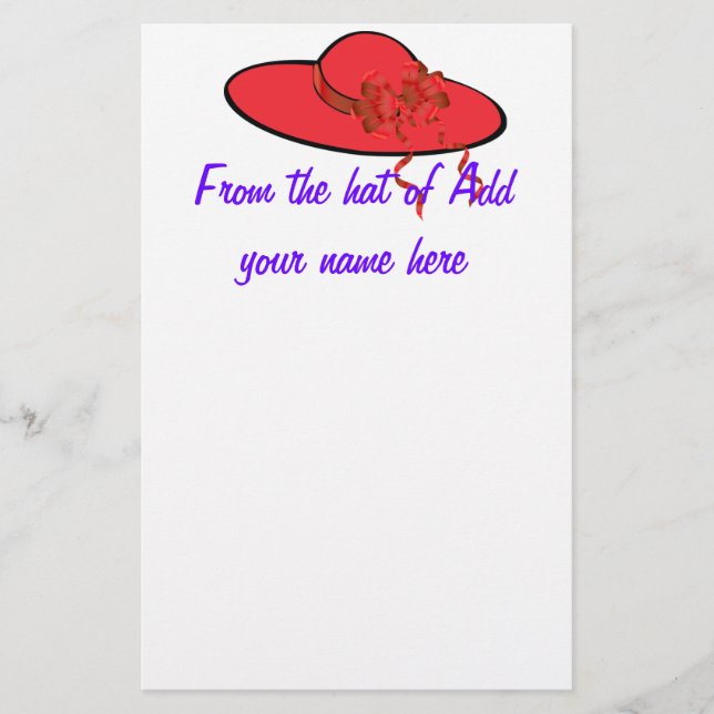 Papelería efectos de escritorio rojos del gorra (Anverso)