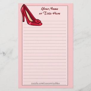 Papelería Efectos de escritorio rojos del zapato