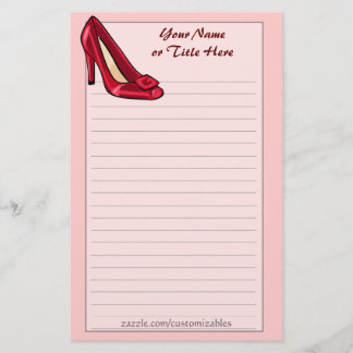 Papelería Efectos de escritorio rojos del zapato