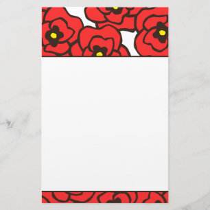 Papelería Efectos de escritorio rojos modernos de la