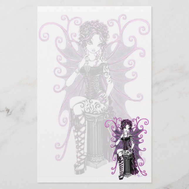 Papelería Efectos de escritorio rosados de la hada de la (Anverso)