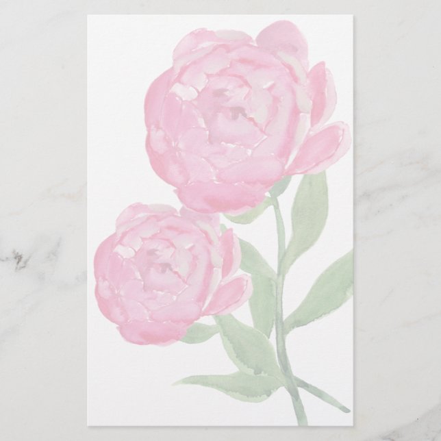 Papelería Efectos de escritorio rosados de los Peonies