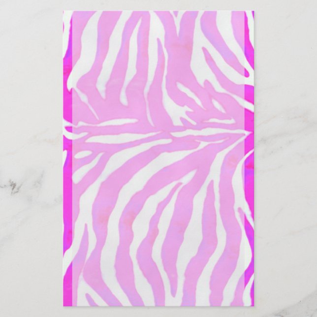 Papelería Efectos de escritorio rosados del estampado de (Anverso)
