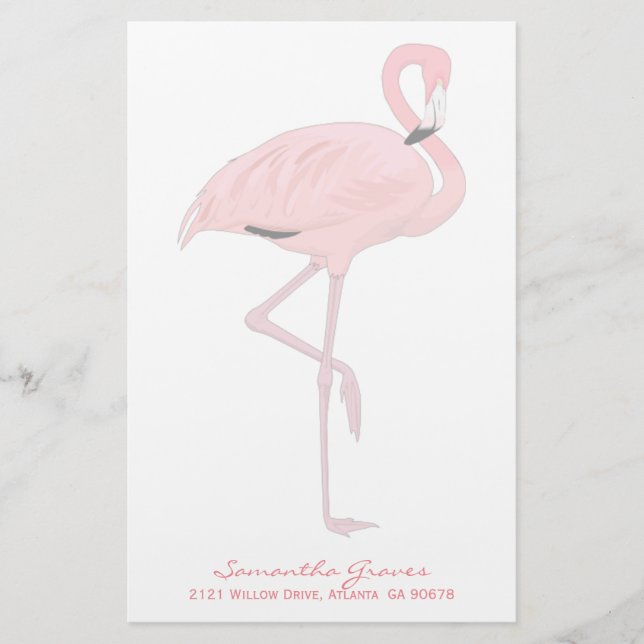 Papelería Efectos de escritorio rosados del personalizado (Anverso)
