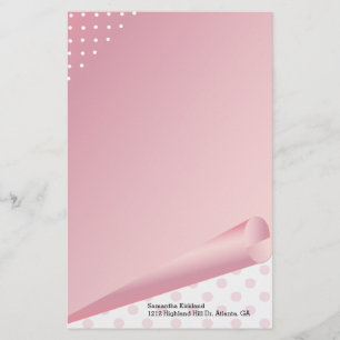 Papelería Efectos de escritorio rosados y blancos del
