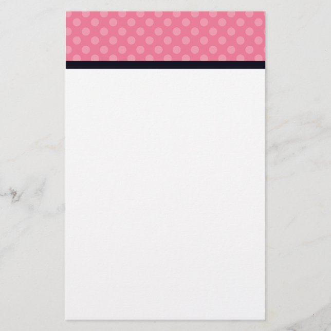 Papelería Efectos de escritorio rosados y negros del (Anverso)