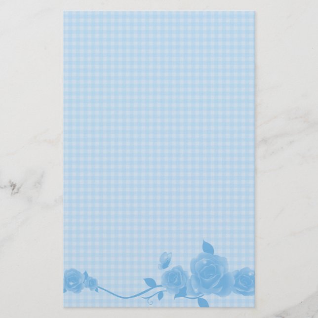 Papelería Efectos de escritorio subiós guinga azul (Anverso)