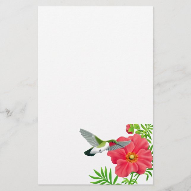 Papelería Efectos de escritorio Throated de rubíes del (Anverso)
