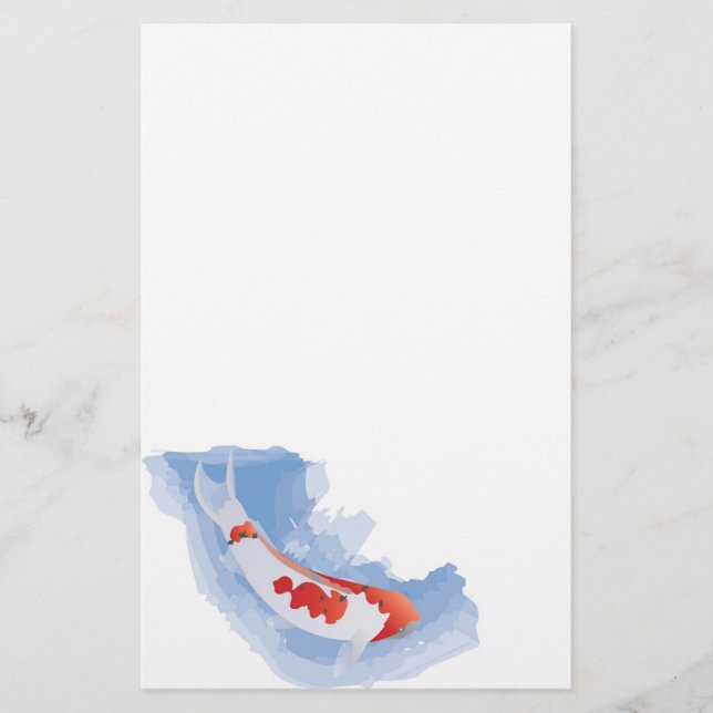 Papelería Efectos de escritorio tímidos de Koi (Digital) (Anverso)