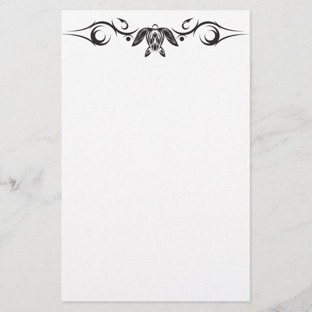 Papelería Efectos de escritorio tribales de la tortuga de (Anverso)