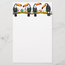 Papelería Efectos de escritorio tropicales de los pájaros de