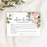 Papelería Eggshell y Rubor Floral Advice Wishes Boda<br><div class="desc">Color de agua suave Eggshell y Rubor Floral. Los elementos coincidentes para completar la colección de eventos están disponibles en nuestra tienda Zazzle!</div>