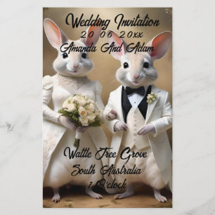 Papelería "El Amor Se Abajo: Celebración De Un Boda De Bilby