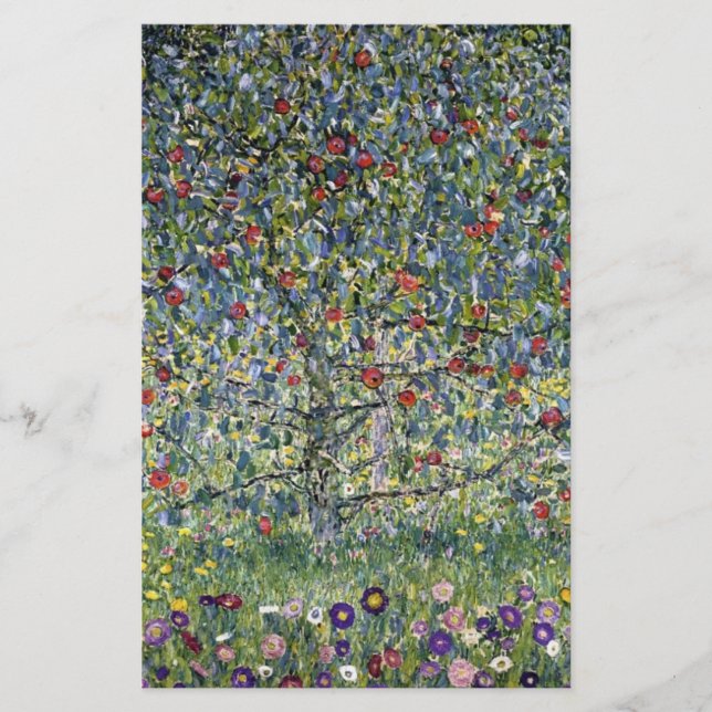 Papelería El árbol de manzanas (por Gustav Klimt) (Anverso)