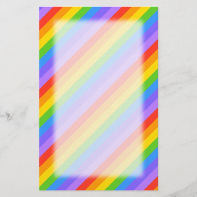 Papelería El arco iris diagonal raya el modelo (Anverso)