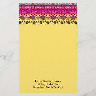 Papelería EL ARCO IRIS REVERSO SE DESCOLORA: Fucsia, rojo,