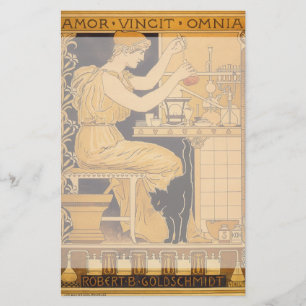 Papelería El Art Nouveau vintage, el amor conquista a todos 