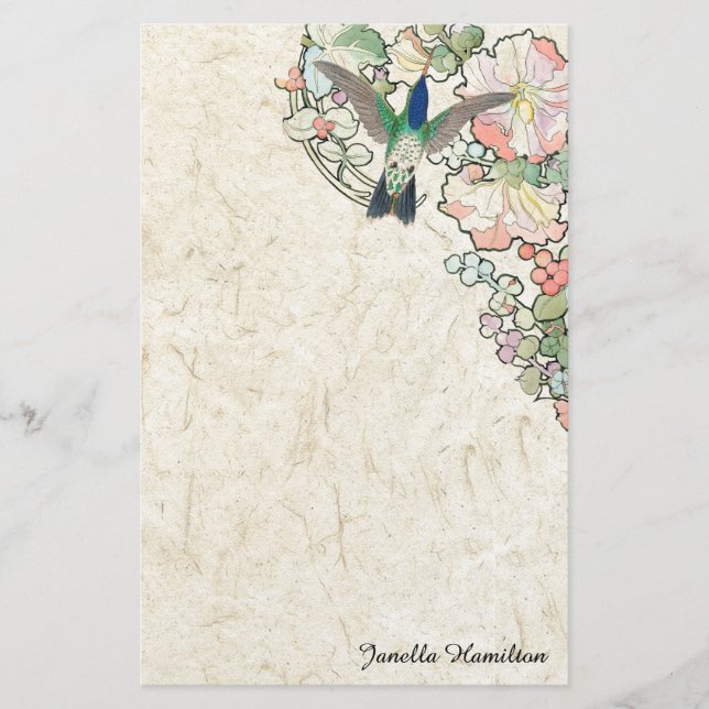 Papelería El arte Nouveau Mucha florece los efectos de (Anverso)