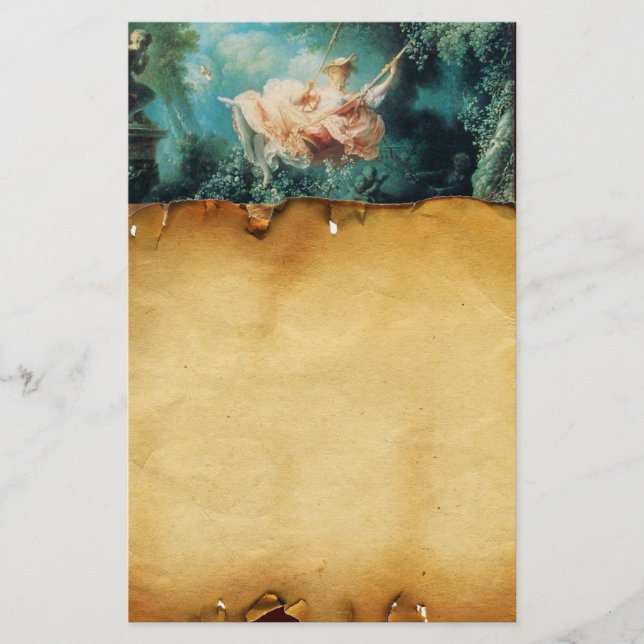 Papelería EL BLANCO, el pergamino marrón, el rosa verde (Anverso)