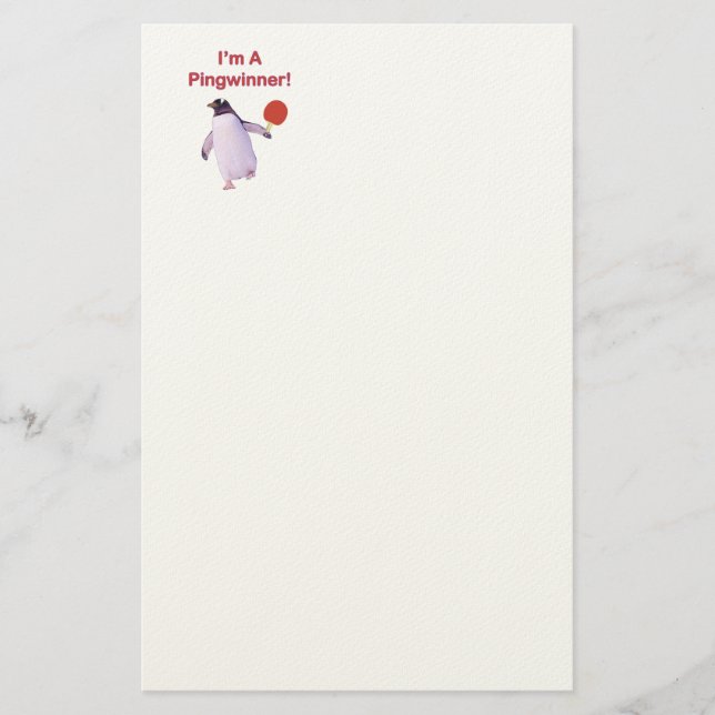 Papelería El cantante Penguin Ping Pong (Anverso)