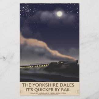 Papelería El cartel del ferrocarril de Yorkshire Dales