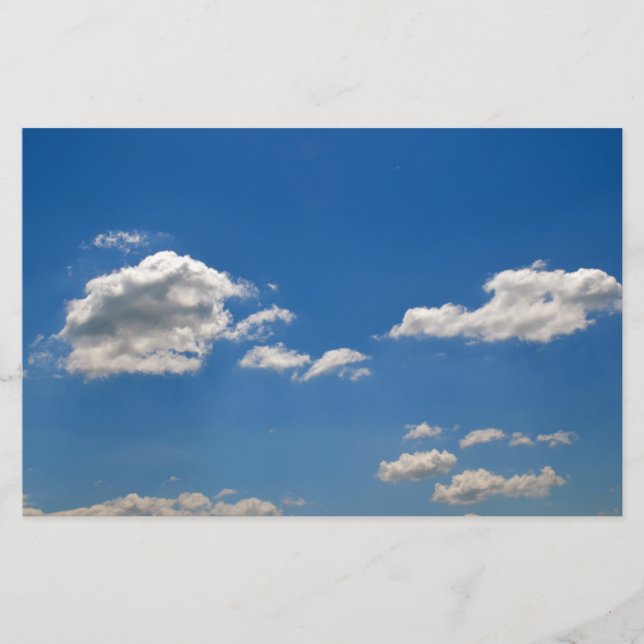 Papelería El cielo es azul y las nubes blancas están pasando (Anverso)