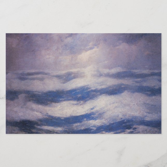 Papelería El cielo y el océano (por Emil Carlsen) (Anverso)