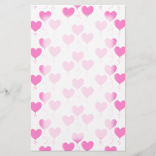 Papelería El corazón rosado romántico hincha el modelo