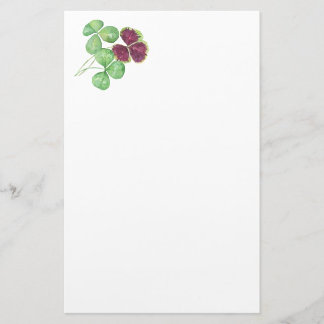 Papelería El día de Partick del santo del trébol del trébol (Anverso)