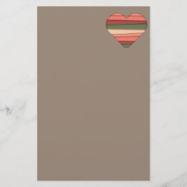 Papelería El día de San Valentín de Heart Love Striped