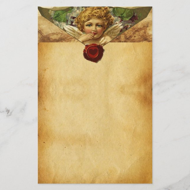 PAPELERÍA EL DÍA DE SAN VALENTÍN DEL PARCHE DE SELLO DE WAX  (Anverso)