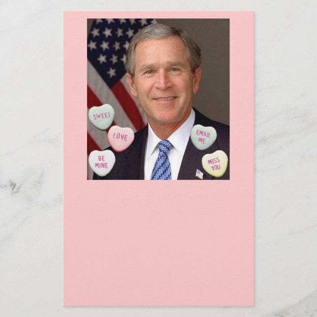 Papelería El día de San Valentín George Bush (Anverso)