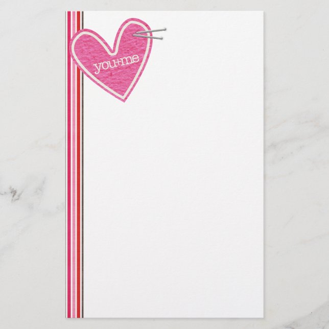 Papelería El día de San Valentín Heart Stationery (Anverso)